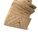 Beige Lambskin Matelasse Double Flap Gold Hardware - Image 12