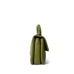 Dark Green Lambskin Quilted Trendy CC Small Light Gold Hardware - Image 5