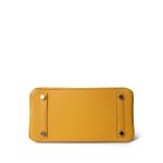 Birkin 25 Jaune Ambre Togo Palladium Plated Z Stamp - Image 4