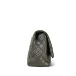19B Dark Silver Calfskin Small XXL Travel Flap Bag - Image 6