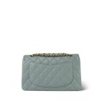 23C Dark Green Caviar Quilted Classic Flap Small Light Gold Hardware - Image 3