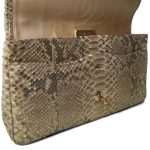 Gold Python Jumbo Classic Flap Light Gold Hardware - Image 12