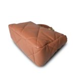 21K Caramel Lambskin Quilted 19 Flap Medium/Large Aged Gold Hardware - Image 12