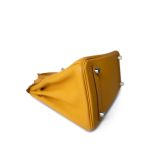Birkin 25 Jaune Ambre Togo Palladium Plated Z Stamp - Image 8