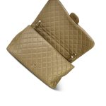 Gold Crumpled Calfskin Small XXL Travel Flap Bag Light Gold Hardware - Image 11