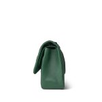 19B Dark Green Lambskin Quilted Classic Flap SHW - Image 2