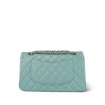 20C Tiffany Blue Caviar Quilted Classic Flap Medium LGHW - Image 3