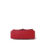 20S Red Lambskin Quilted Mini Rectangular Flap Light Gold Hardware - Image 13