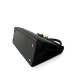Kelly 28 Sellier Black Box Calfskin Gold Plated Y Circle Stamp - Image 10