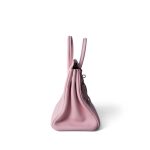 Birkin 25 Rose Sakura Swift Palladium Plated X Stamp - Image 7