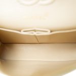 Light Beige Lambskin Quilted Classic Flap Small Gold Hardware - Image 9