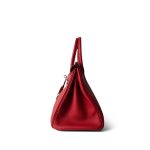 Birkin 30 Verso Rouge Casaque/Rouge H Togo Palladium Plated Y Stamp - Image 7