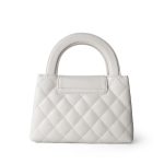 24P Shiny Aged Calfskin Quilted Nano Kelly Shopper White Aged Gold Hardware - Image 3