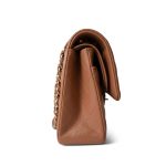 22S Caramel Lambskin Quilted Classic Flap Medium LGHW - Image 3