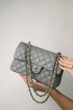 20C Grey Caviar Quilted Classic Flap Small LGHW - Image 4
