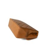 Vintage Caramel/Dark Brown Lambskin Quilted Square Flap Gold Hardware Mini - Image 10
