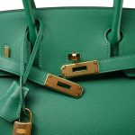 Birkin 30 Malachite Epsom Gold Plated C Stamp - Image 8