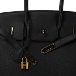 Birkin 35 Noir Veau Togo Gold Plated A Stamp - Image 6