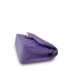 20S Purple Caviar Quilted Classic Flap Small Light Gold Hardware - Image 8