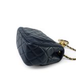 Navy Pearl Crush Mini Square Flap Aged Gold Hardware - Image 17