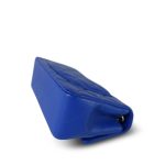 Blue Lambskin Quilted Mini Rectangular Flap Silver Hardware - Image 3