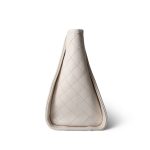 White Calfskin Quilted Embellished Deauville Tote Aged GHW - Image 3