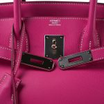 Birkin 30 (Candy Model) Rose Tyrien / Rubis Veau Epsom Leather Palladium Plated P Square Stamp - Image 6