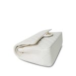22K White Caviar Quilted Classic Flap Medium Light Gold Hardware - Image 7