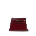 Mini Kelly 20 Rouge H Box Calfskin Gold Plated R Circle Stamp - Image 3
