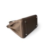 Birkin 30 Etoupe Epsom Palladium Plated Y Stamp - Image 7