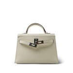 Mini Kelly Sellier Nata Epsom Palladium Plated B Stamp - Image 13