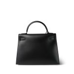 Kelly Sellier 32 Black Box Calfskin Gold Plated C Square Stamp - Image 14