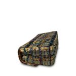 19A Egyptian Tweed Quilted Mini Rectangular Flap Light Gold Hardware - Image 11