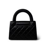 24P Black Shiny Aged Calfskin Nano Kelly Shopper Aged Gold Hardware - Image 6