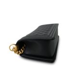 Black Caviar Quilted Boy Bag Old Medium Aged Gold Hardware - Image 7