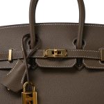 Birkin 25 Sellier Etoupe Epsom Gold Plated Z Stamp - Image 2