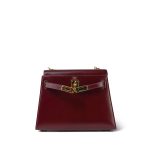 Mini Kelly 20 Rouge H Box Calfskin Gold Plated R Circle Stamp - Image 7