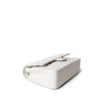 White Lambskin Quilted Classic Flap Medium Gold Hardware - Image 6