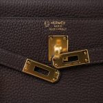 Kelly 25 Retourne Horseshoe (HSS) Ebene Togo Gold Plated B Stamp - Image 11