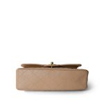 Beige Clair Caviar Quilted Small Classic Flap Gold Hardware - Image 7