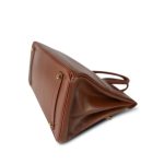 Birkin 35 Noisette Box Calfskin Gold Plated E Square Stamp - Image 14