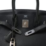 Birkin 30 Black Togo Palladium Plated A Stamp - Image 5