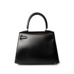 Vintage Mini Kelly Black Box Calfskin Gold Plated [B] Stamp - Image 5