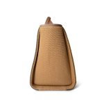 Multicolor Striped Straw Raffia Large Deauville Tote Silver Hardware - Image 2