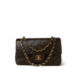 Brown Lambskin Quilted Classic Flap Small Gold Hardware - Image 13