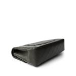 Vintage Green/Grey Lambskin Quilted Classic Flap GHW - Image 11