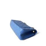 24P Blue Aged Calfskin Quilted Mini Reissue 2.55 Flap Aged Gold Hardware - Image 8