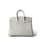 Birkin 25 Mushroom Togo Palladium Plated B Stamp - Image 4