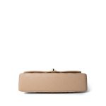 Beige Clair Caviar Quilted Classic Flap Medium Gold Hardware - Image 8