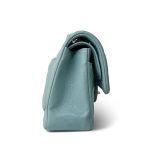 20c Tiffany Blue Caviar Quilted Classic Flap Small Light Gold Hardware - Image 6